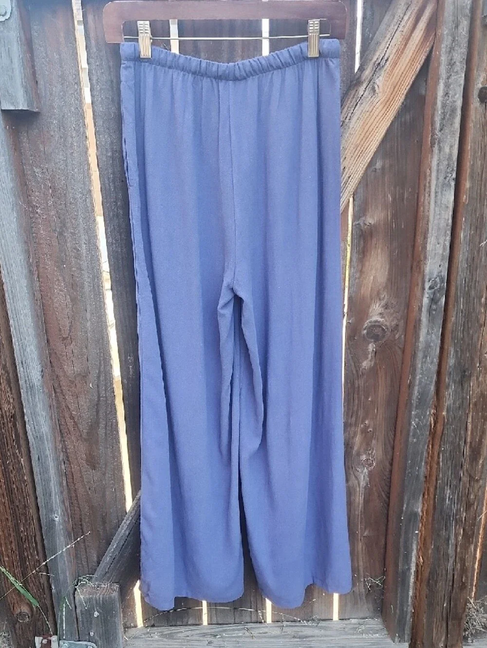 New Women's Wide-Leg Drawstring Pants - Blue - Picture 5 of 10